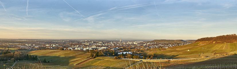 Blick vom Staufenberg auf Heilbronn