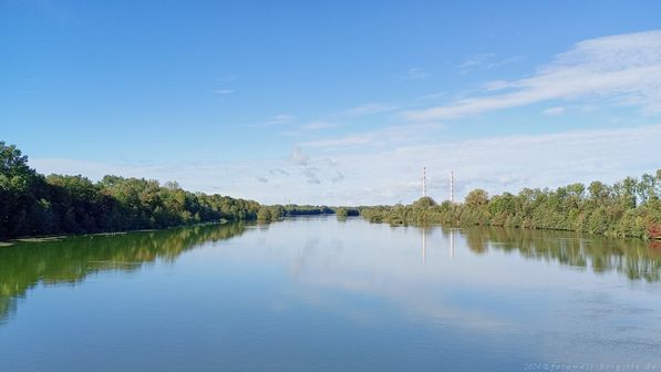 Ausblick von der Brücke bei Großmehring